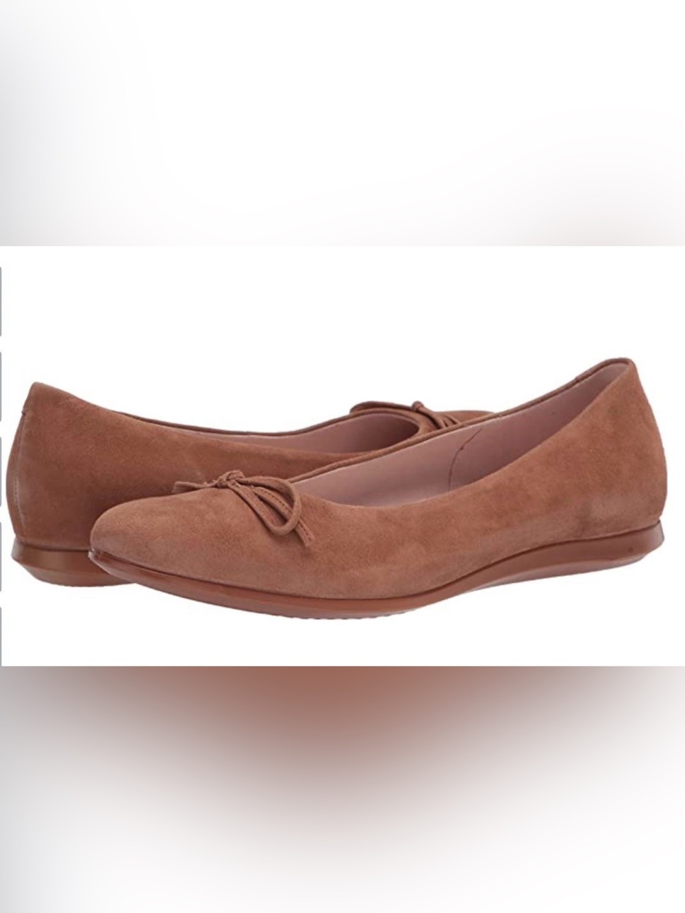 Ecco Women's Suede Ballet Flats in tan